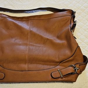 Tan JustFab Shoulder Handbag